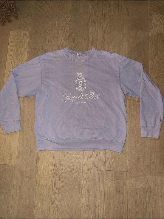 Sporty & Rich Sweaters - Sporty & Rich Pastel Lavender Crewneck Sweatshirt - Men